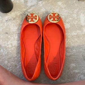 Orange Tory Burch Flats
